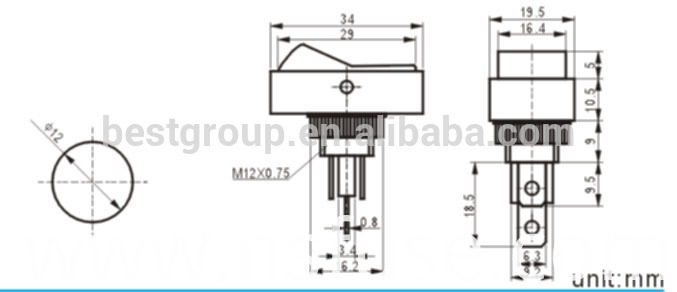 Asw-11d Automotive Switch High Quality Switch Safe Switch (FBELE)